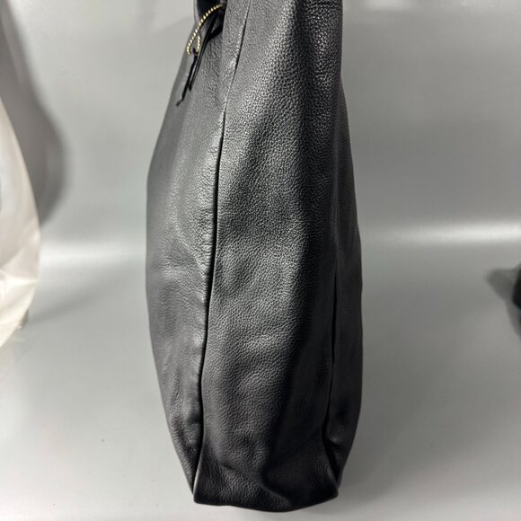 ILI New York Toronto Black Leather Large Tote Bag - Picture 4 of 14